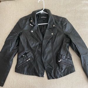 Express faux leather moto jacket
